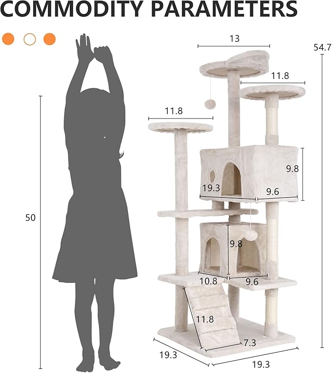 Cat Tree for Indoor Cats, Space Saving Cat Activity Center, Durable Pet Play - Image 6