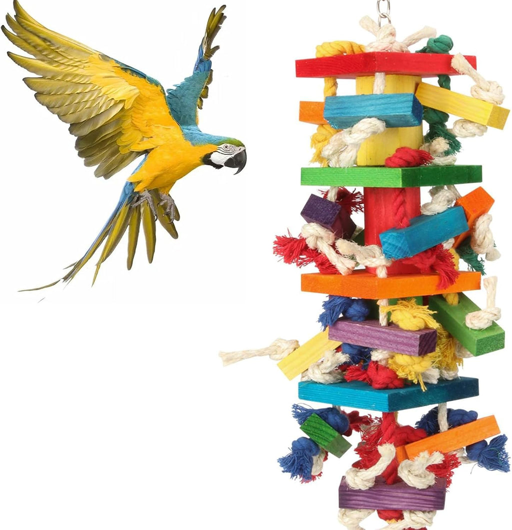 Extra Large Bird Parrot Toys for Macaws, African Greys, Amazons