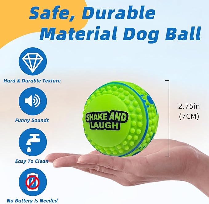 Spiky Interactive Dog Toys Ball, Shaking - Image 4