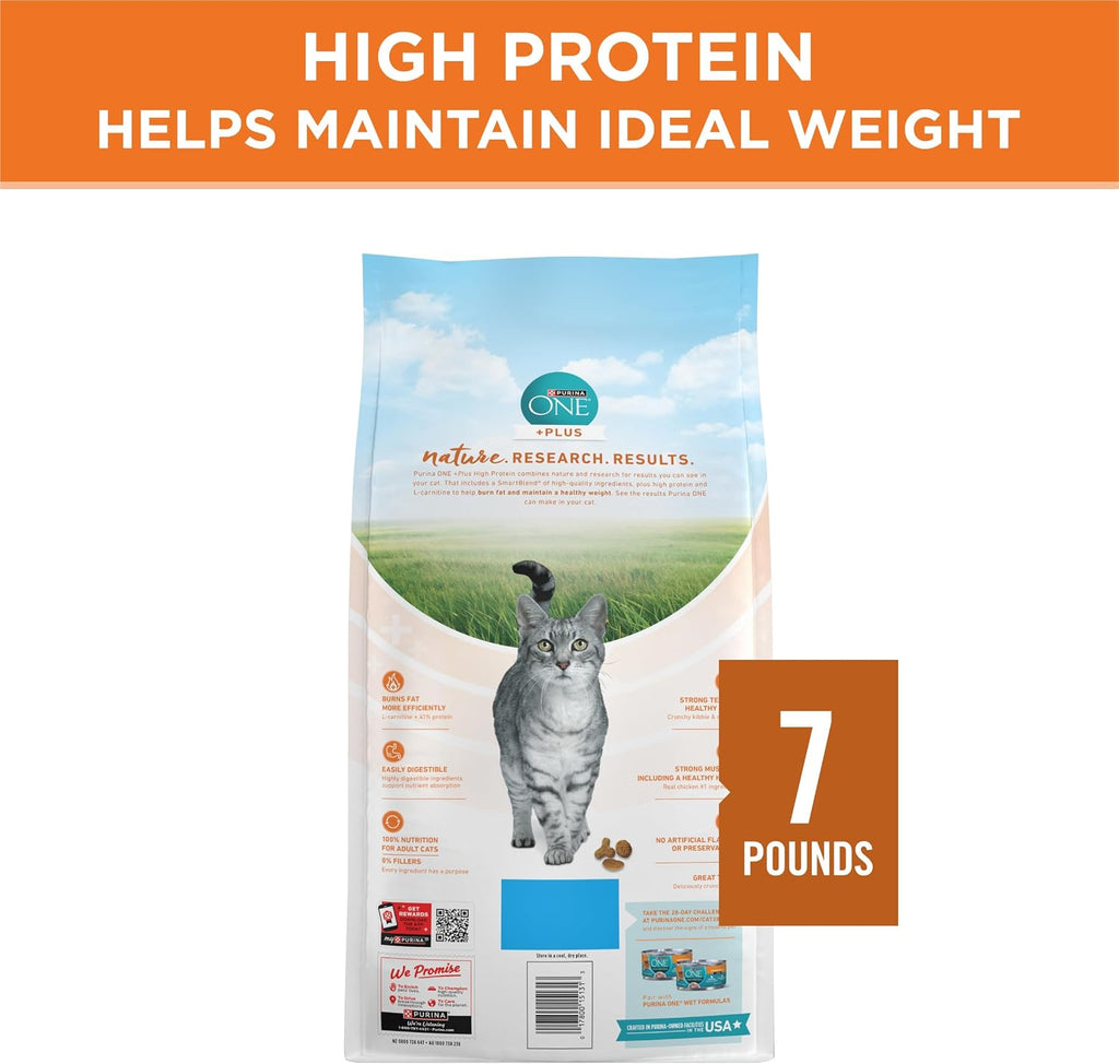 Purina ONE Healthy Weight Dry Cat Food, High Protein, 7 lb Bag