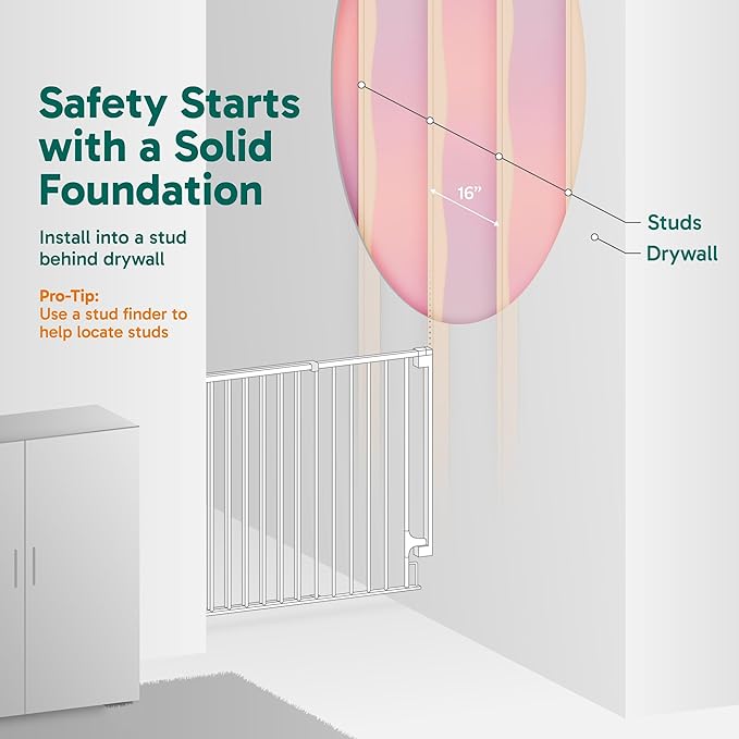 Cumbor 34" Extra Tall Baby Gate - Image 9