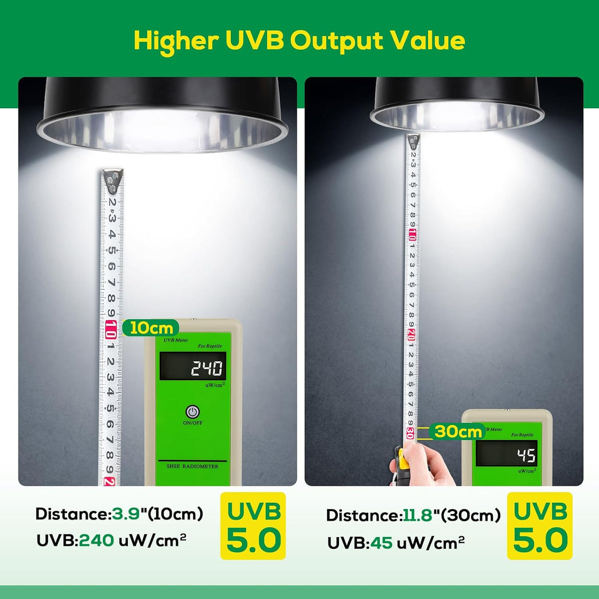 UVB Bulb for Reptiles, 5.0 26W UVB Light for Reptiles, Hygger zoo UVA UVB Reptile Light Bulb Reptile UVB Bulb UVB Light for Hermit Crab Snake Chameleon Reptile Lamp Terrarium Lamp for Tropical Reptile