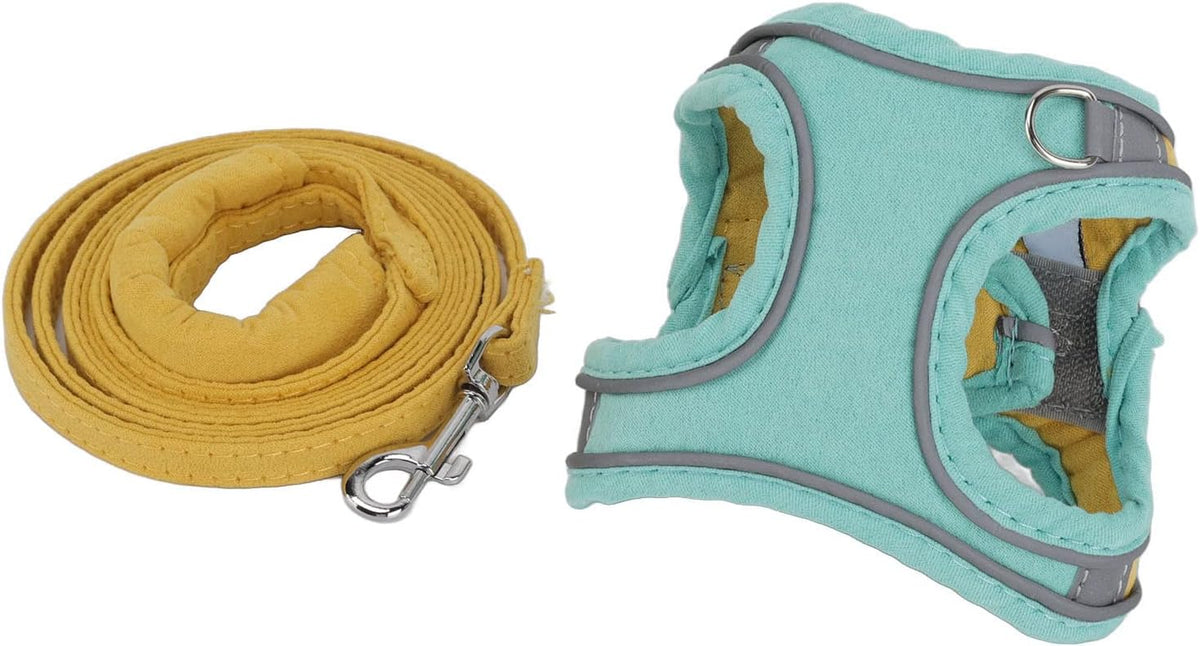 Cat Harness and Leash, Kitten Harness and Leash Set with Lead Kitten Vest Harnesses for Walking Cat Harness Escape Proof for Cats Puppy Small Pet Traveling Hiking (M)