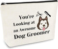Dog Groomer Gift for Women Makeup Bag Pet Grooming Present Cosmetic Bag Dogs by Mikela