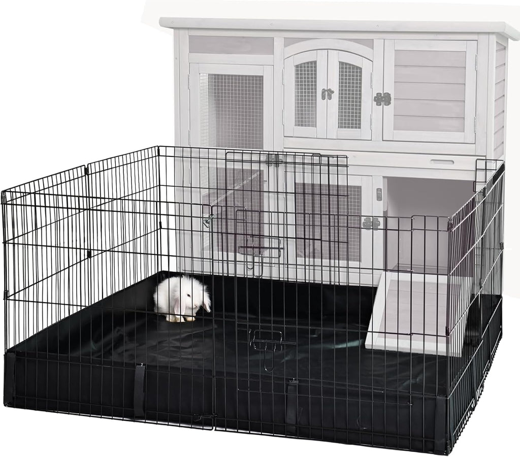 GUTINNEEN Rabbit Playpen Bunny Run Extension Indoor Small Animal Playpen