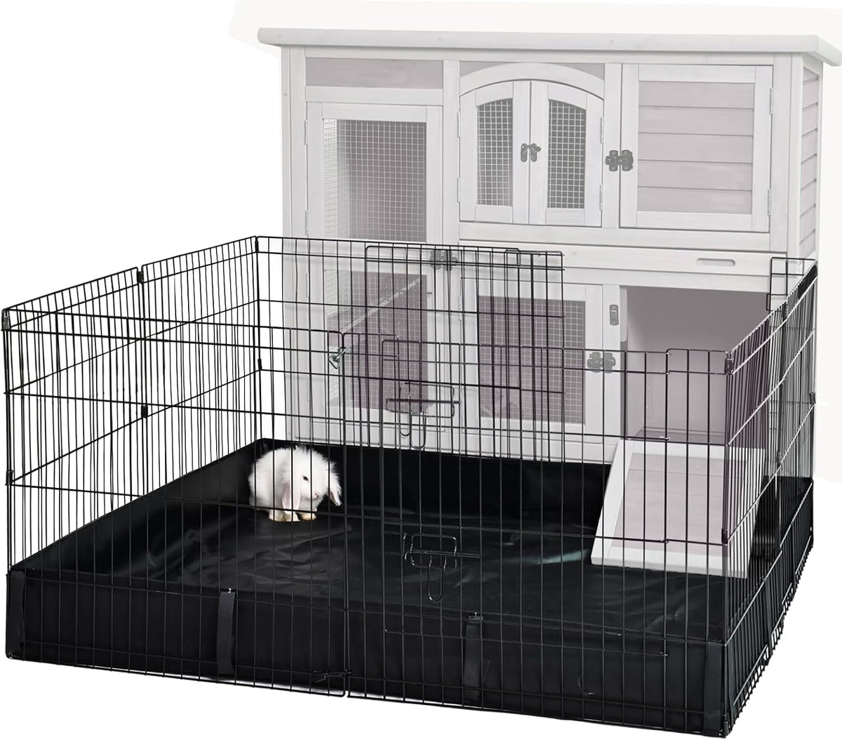 GUTINNEEN Rabbit Playpen Bunny Run Extension Indoor Small Animal Playpen