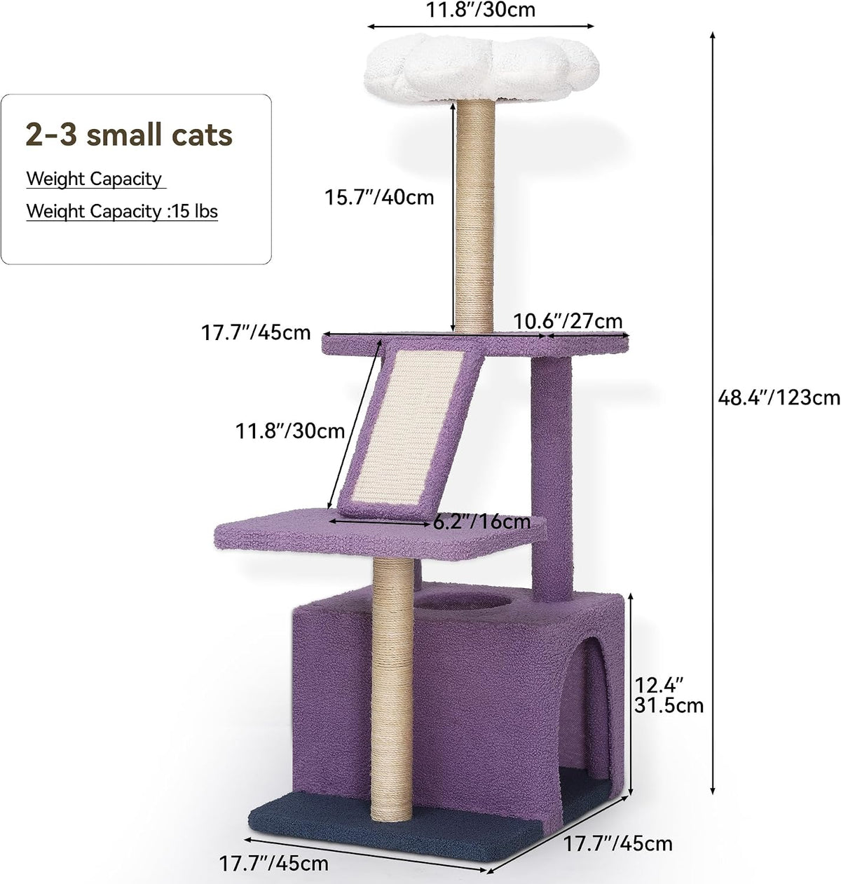YITAHOME 48.4 Inch Flower Cat Tree