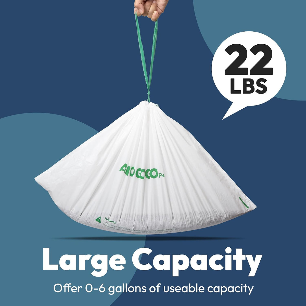 50 Pack Waste Bin Liners, Compatible with PetSafe Clumping & SmartSpin & KYKY S6 Automatic Litter Box, Large Capacity Litter Bags, Sturdy, Leak-proof Thick Drawstring Waste Bags, 23" x 12"