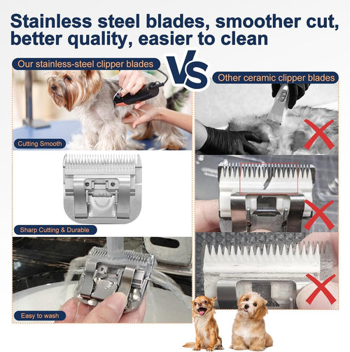 (10#&4FC) Clipper Blade Compatible with Andis,Wahl and Oster Dog Clippers