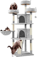 Yaheetech 68.5in Cat Tree for Large Cats, Large Condo, Stable Pet Play House by Yaheetech