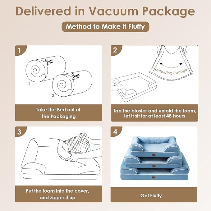 EHEYCIGA Orthopedic Dog Beds for Extra Large Dogs, Waterproof Memory Foam XXL - Image 7