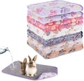 YUEPET 6 Pack Waterproof Guinea Pig Blankets, Fleece Cage Liners, M