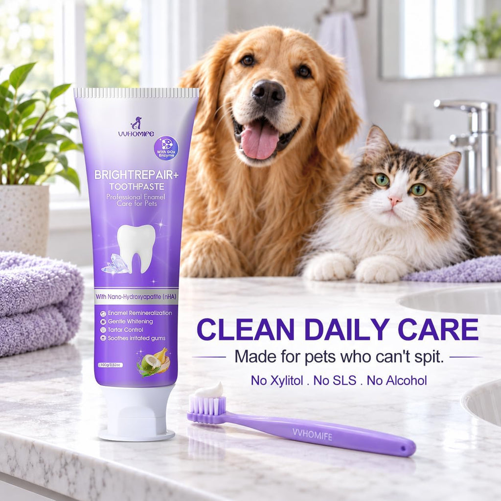 Nano-Hydroxyapatite Dog & Cat Toothpaste, Enamel Care, Coconut Oil, 3.52 oz