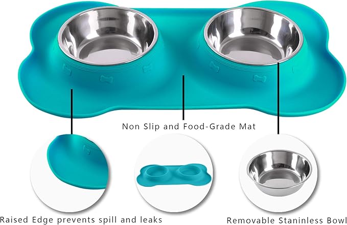 Hubulk Pet Dog Bowls 2 Stainless Steel Dog Bowl - Image 3