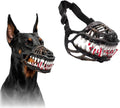 Hell Hound Monster Muzzle, Scary Latex Design with Adjustable Straps（L）