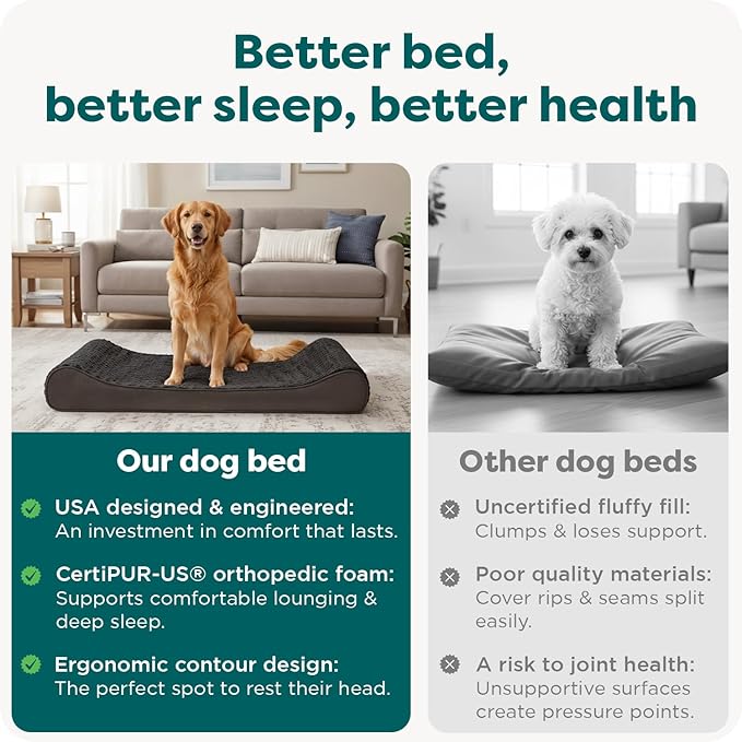 FurHaven Orthopedic Dog Bed for Large Dogs, Luxe Lounger Contour Mattress - Image 7