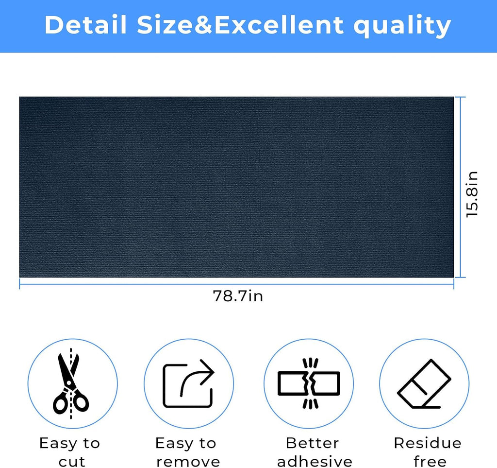 Cat Scratch Furniture Protector Couch Protector from cat Claws Self-Adhesive Carpet remnants Scratching Mat Trimmable DIY Climbing Covering Posts 78.7" x 15.8" Grey
