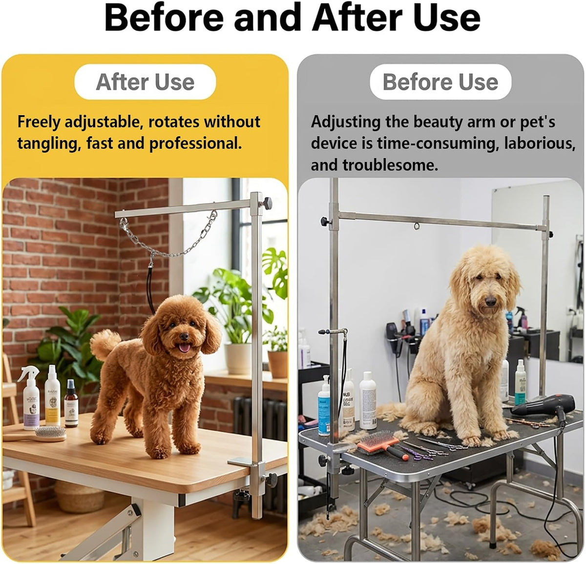 Dog Grooming Loop Extension Chain - Groomers Pet Dog Grooming Arm Accessories, Flexible Adjustable for Dog Grooming