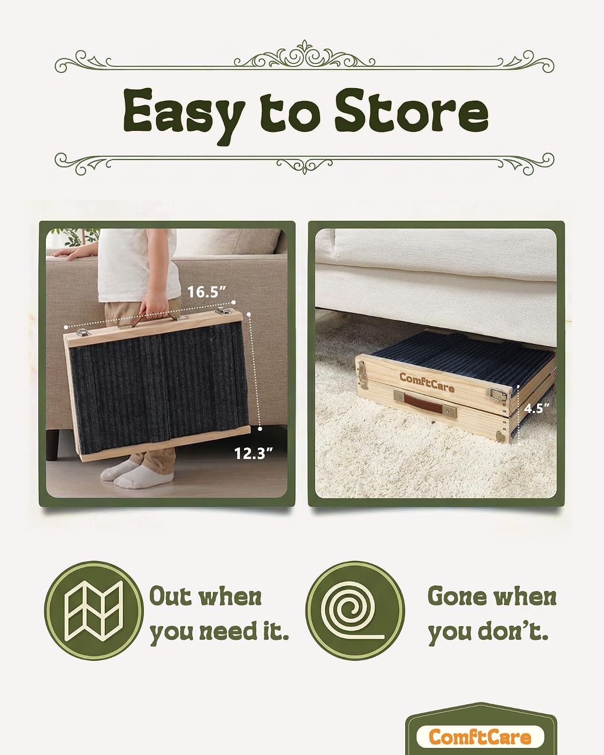 Dog Ramp for Couch, Adjustable Foldable Portable for Small Dogs