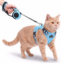 Luxelle Escape Proof Cat Harness with Retractable Leash & Wrist Strap Set
