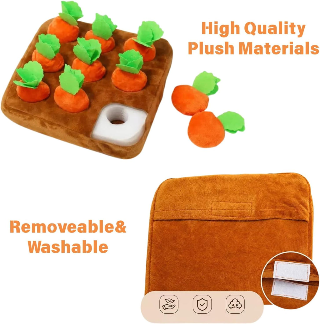 Ferret Foraging Snuffle Mat Carrot Interactive Toys Slow Feeder Toy for Bunny Guinea Pig Small Pet Mental Stimulation