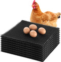 8 Pcs Chicken Nesting Box Pads, 11.8 in Washable Nesting Pads, Plastic Chicken Nesting Box Pads with Elastic Mesh Structure, Include 4 Wooden Eggs for Chicken Coop