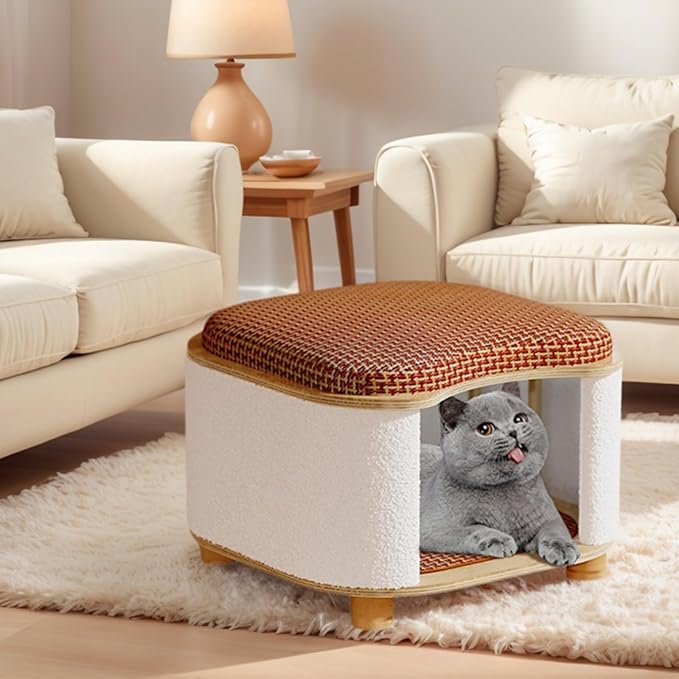 Cat Bed for Indoor Cats – Wooden Cat House - Image 7