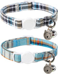 Lionet Paws 2pcs Pack Cotton Cat Collar, Breakaway Buckle by lionetpaws