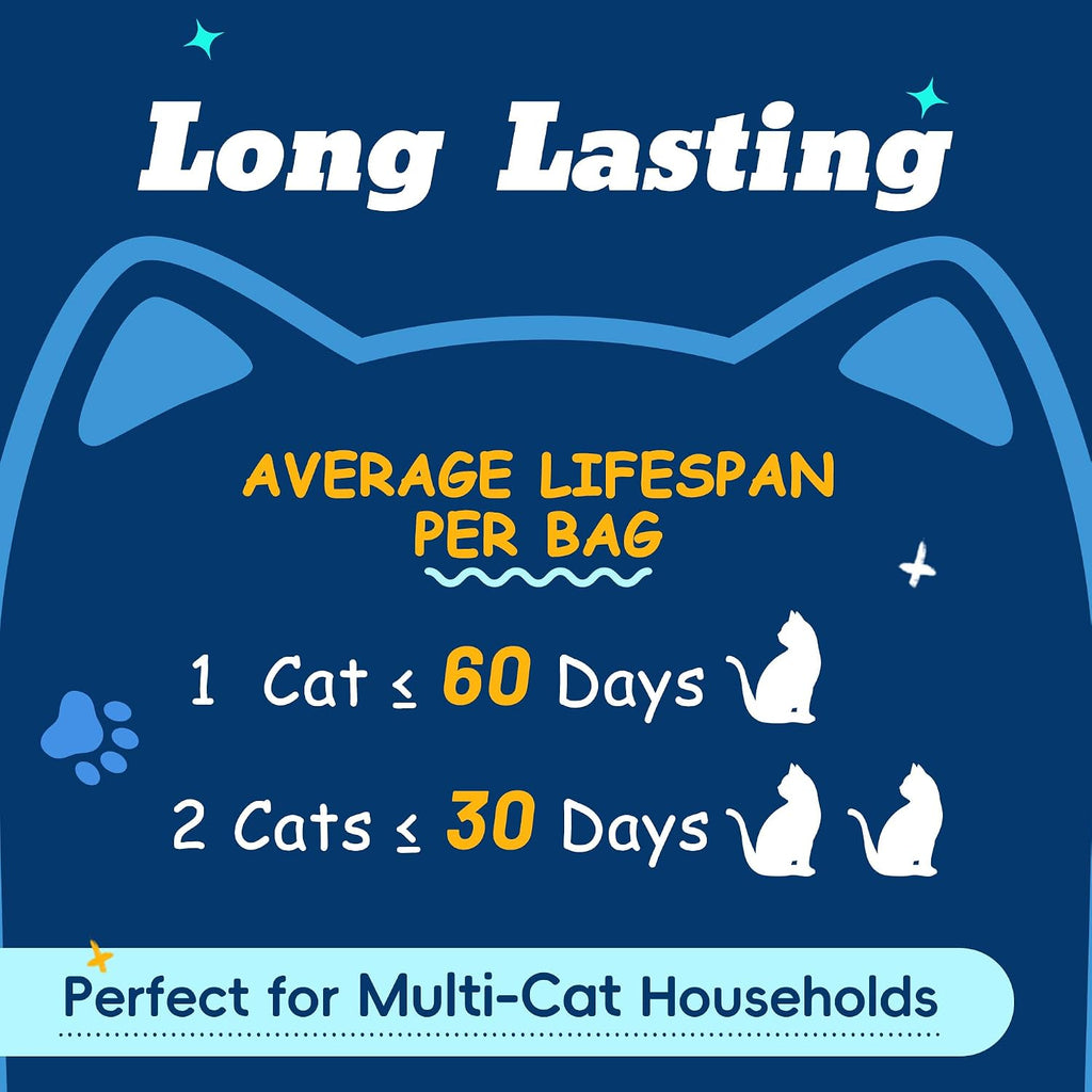 LMJP Crystal Cat Litter for Long-Lasting Odor Control, Non-Clumping, 24lb