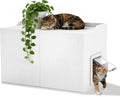 31.5" Cat Litter Box Enclosure Furniture with Door