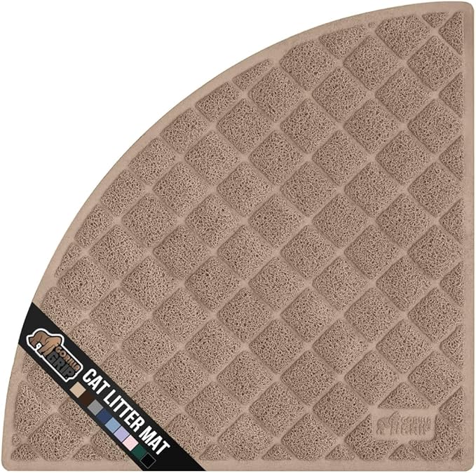 GORILLA GRIP Cat Litter Box Mat, Water Resistant, US Designed Kitty Litter by GorillaGrip