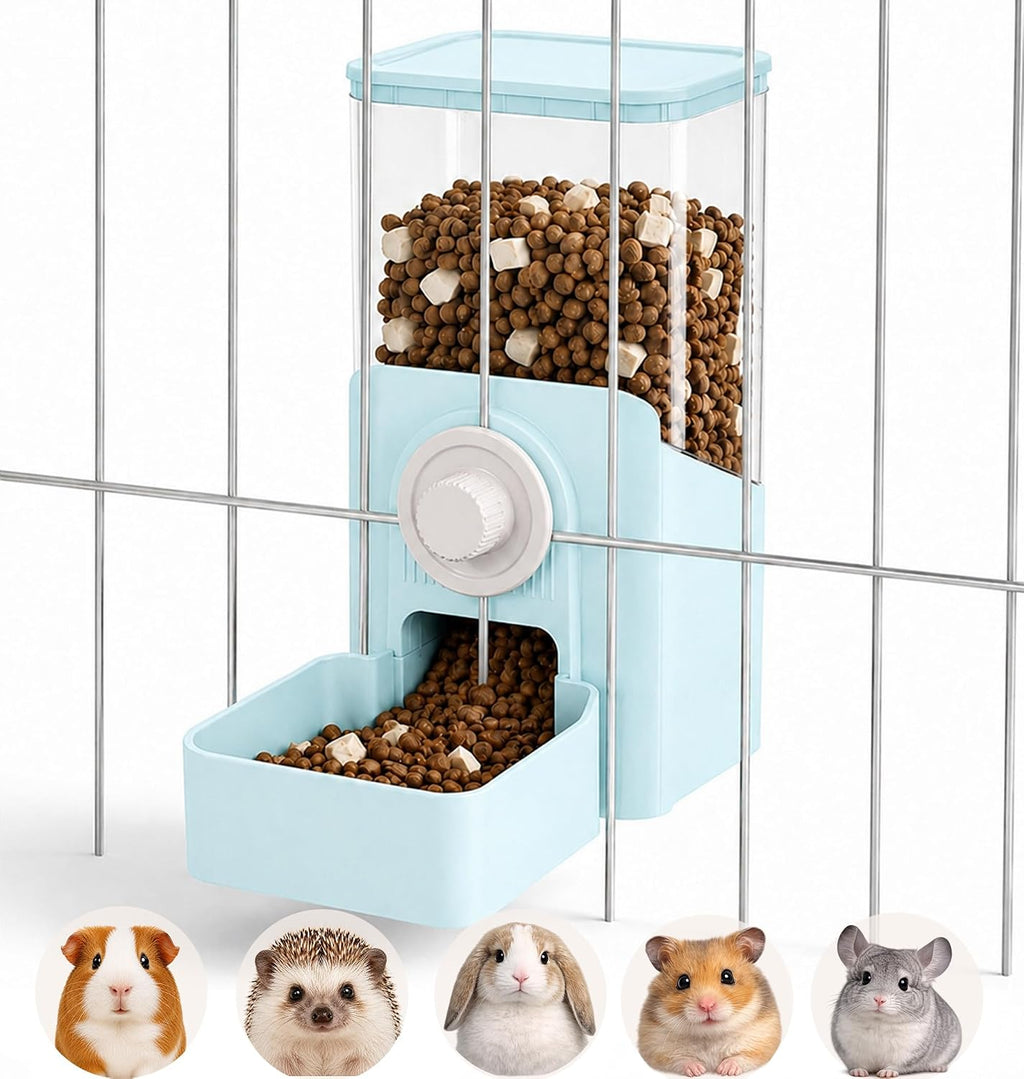41 oz Hanging Gravity Feeder for Small Animal Cages Rabbit & Guinea Pig