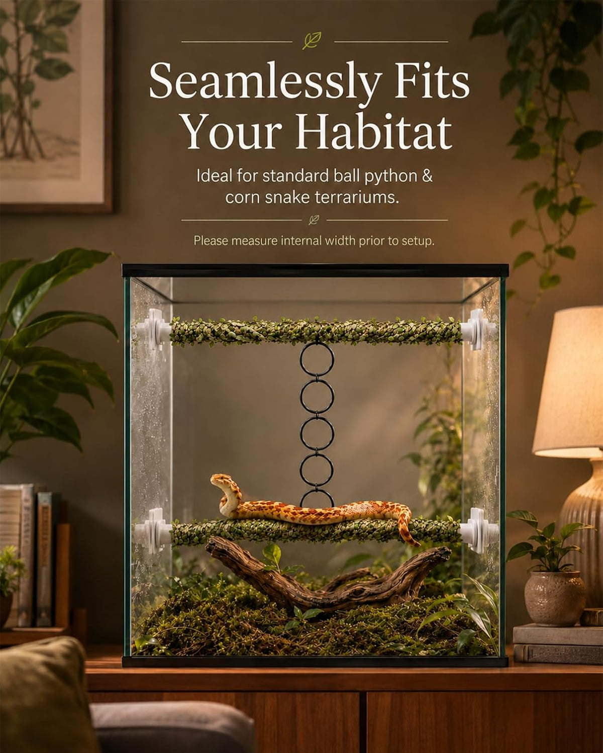 Snake Tank Accessories, 3-Piece Adjustable Climbing Set for Snakes