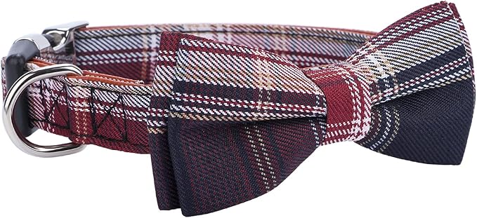 Faleela Soft &Comfy Bowtie Dog Collar, Detachable and Adjustable Bow Tie Collar - Image 3