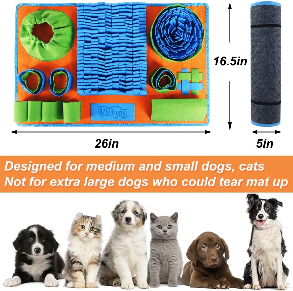 Vivifying Snuffle Mat for Dogs, Interactive Dog Puzzle Toy for Boredom