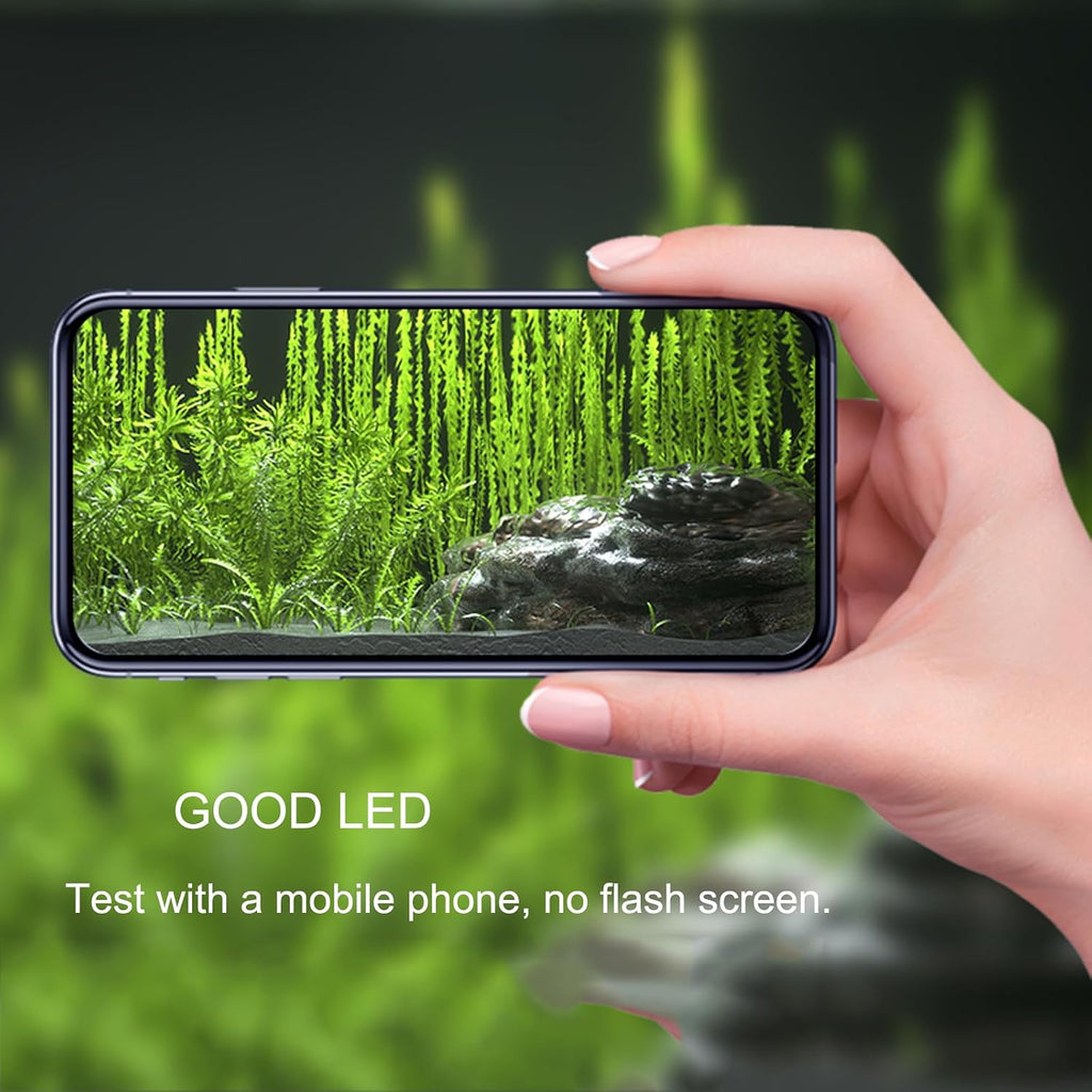 Carefree Fish Aquarium LED Light USB 5V1A RGBW 5730 Timmer 1~10Gal Fish Tank Clip Light 10 Brightness Levels 8W with USB Port (Include UL Certification Power Adapter)