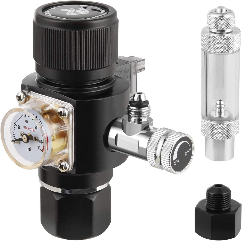 FZONE Dual Stage Mini Aquarium CO2 Regulator for Paintball Tank and CGA320
