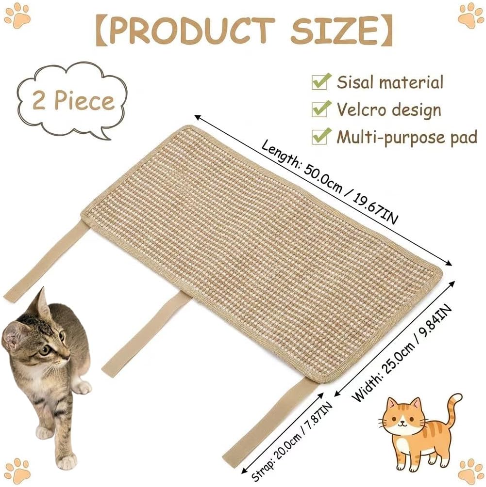 2 Pcs Cat Scratch Furniture Protector Mat, Table Legs Cat Scratching Mat