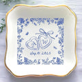 Personalized Ring Dish Engagement Gift, Engaged Ring Holder, Custom Wedding by Anniversaree