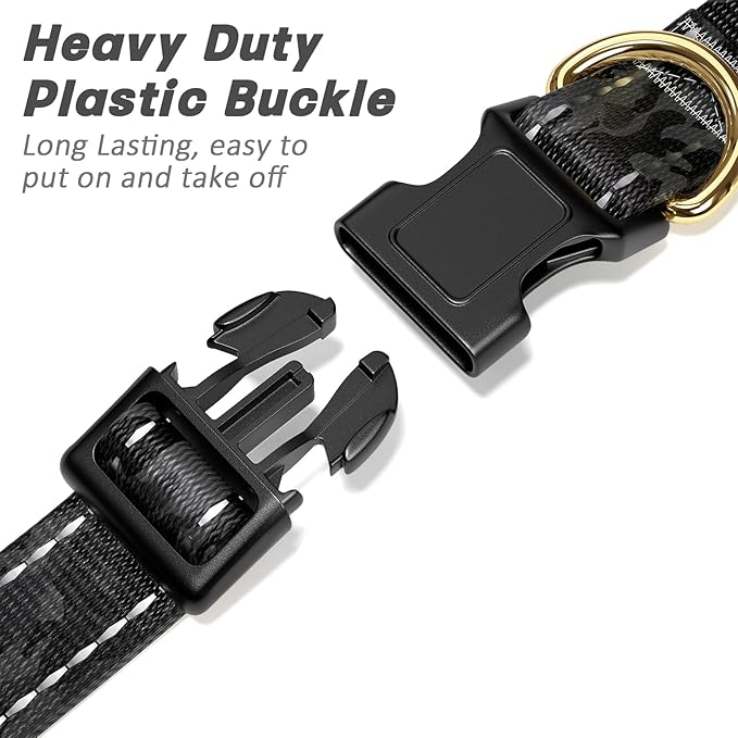 Reflective Dog Collar for Large Dogs, Cute Camouflage Adjustable Heavy-Duty - Image 4