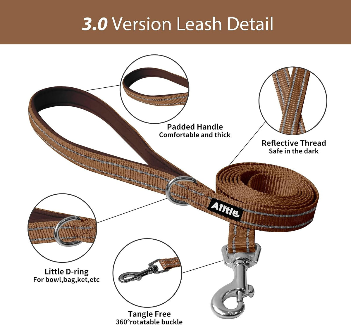 AIITLE Small Dog Harness and Leash Set, Step-in Puppy Pet Vest, Beige S