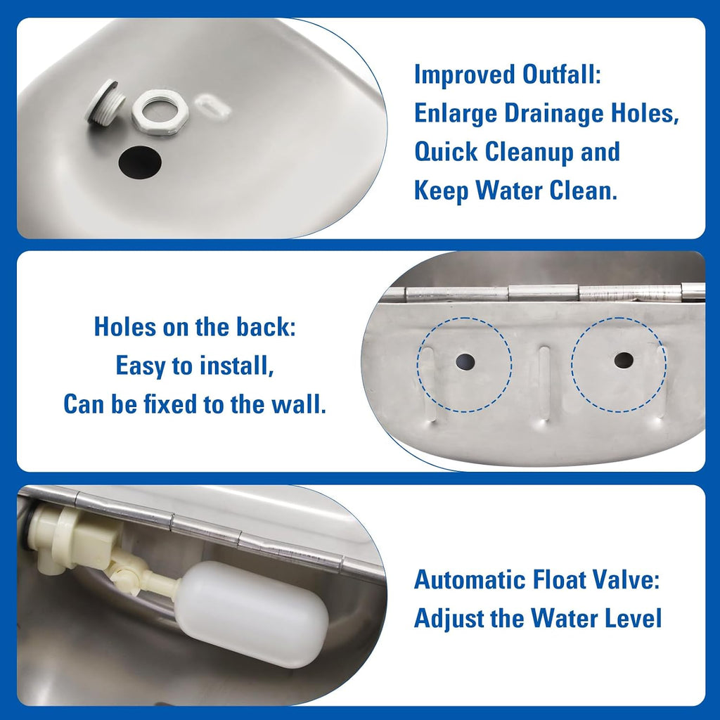 Automatic Waterer 304 Stainless Steel Float Valve for Chicken Dog Livestock