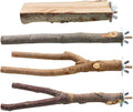 BILLIOTEAM 4 Pack Natural Wood Bird Perch Parrot Stand Branches Fork Toys by Unknown