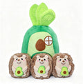 Avocado Hedgehog Hide&Seek Dog Toy, Washable Plush Toy for All Dogs