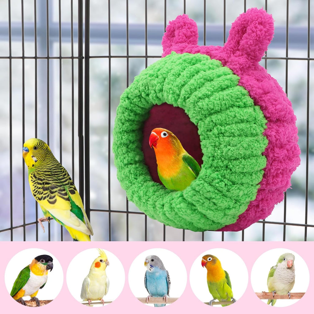 Wontee Bird Nest House with Support Frame for Small Birds, Rose