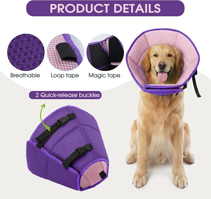 Dog Cone Collar After Surgery, Soft Cone - Image 4