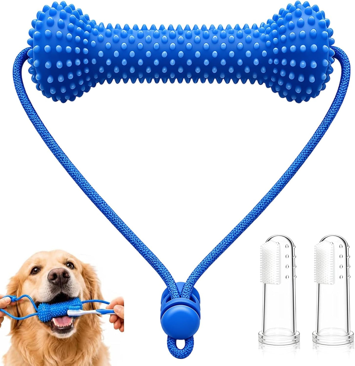 Dual-Action Canine Dental Prop, Dog Dental Chew Toy for Easier Teeth Brushing, Premium Pet Oral Care Accessory，Brushing Toothbrush Tools Care Chew Toys（1PCS）