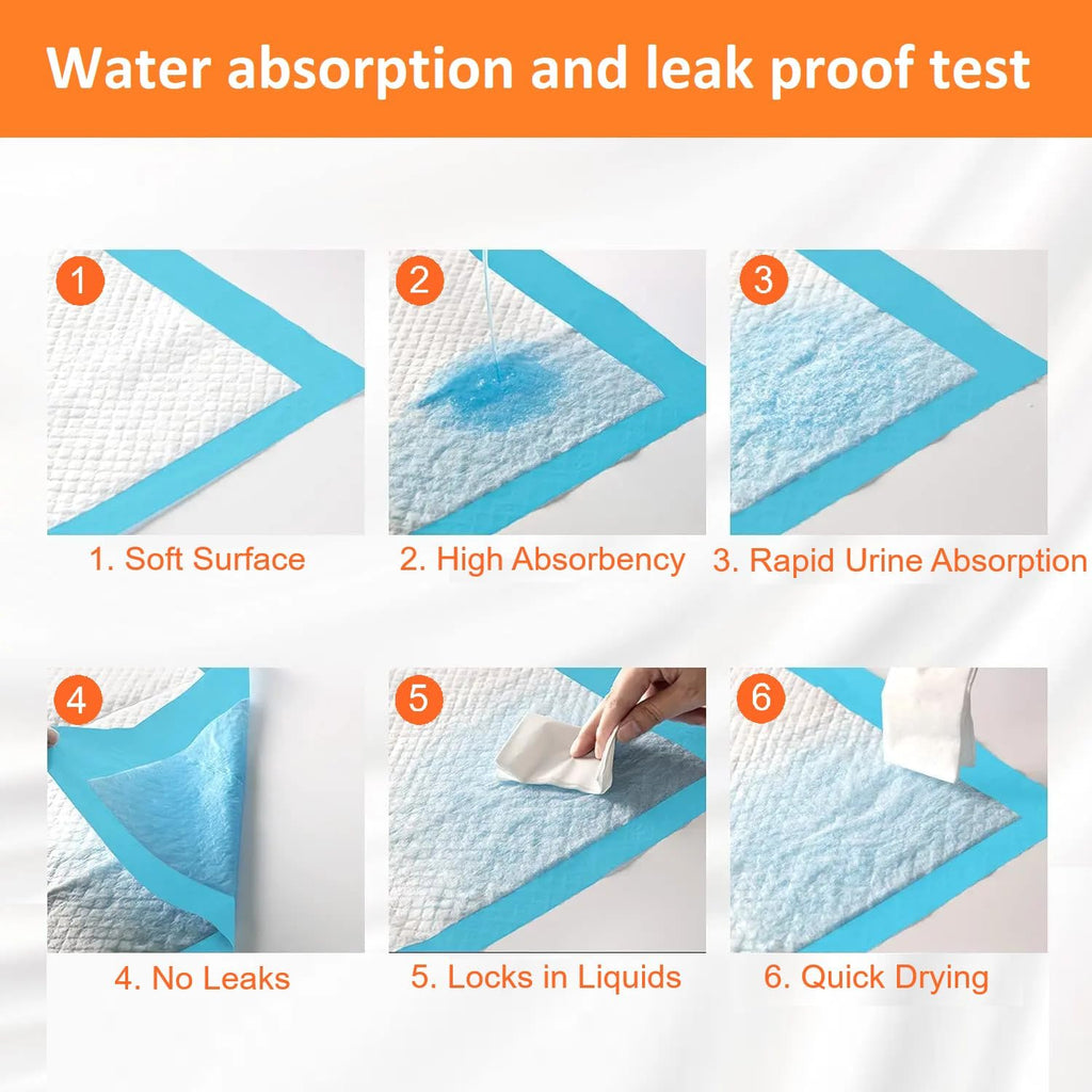 Aurora Pet Ultra-Absorbent Puppy Pee Pads – Large 24x24 Inch, Leak-Proof & Quick-Dry Potty Training Pads (40-Pack), Durable Protection for Dogs – Blue & White