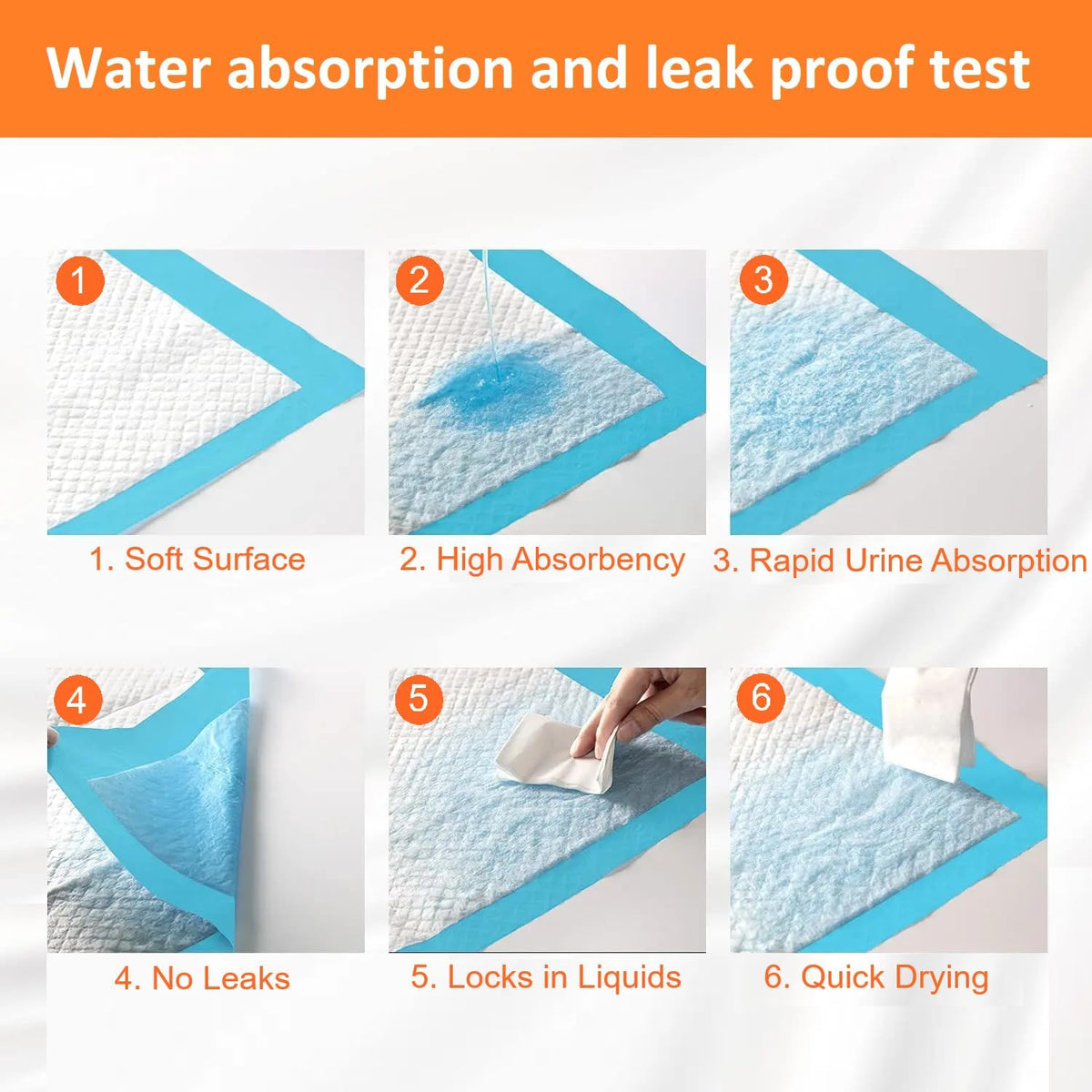Aurora Pet Ultra-Absorbent Puppy Pee Pads – Large 24x24 Inch, Leak-Proof & Quick-Dry Potty Training Pads (40-Pack), Durable Protection for Dogs – Blue & White