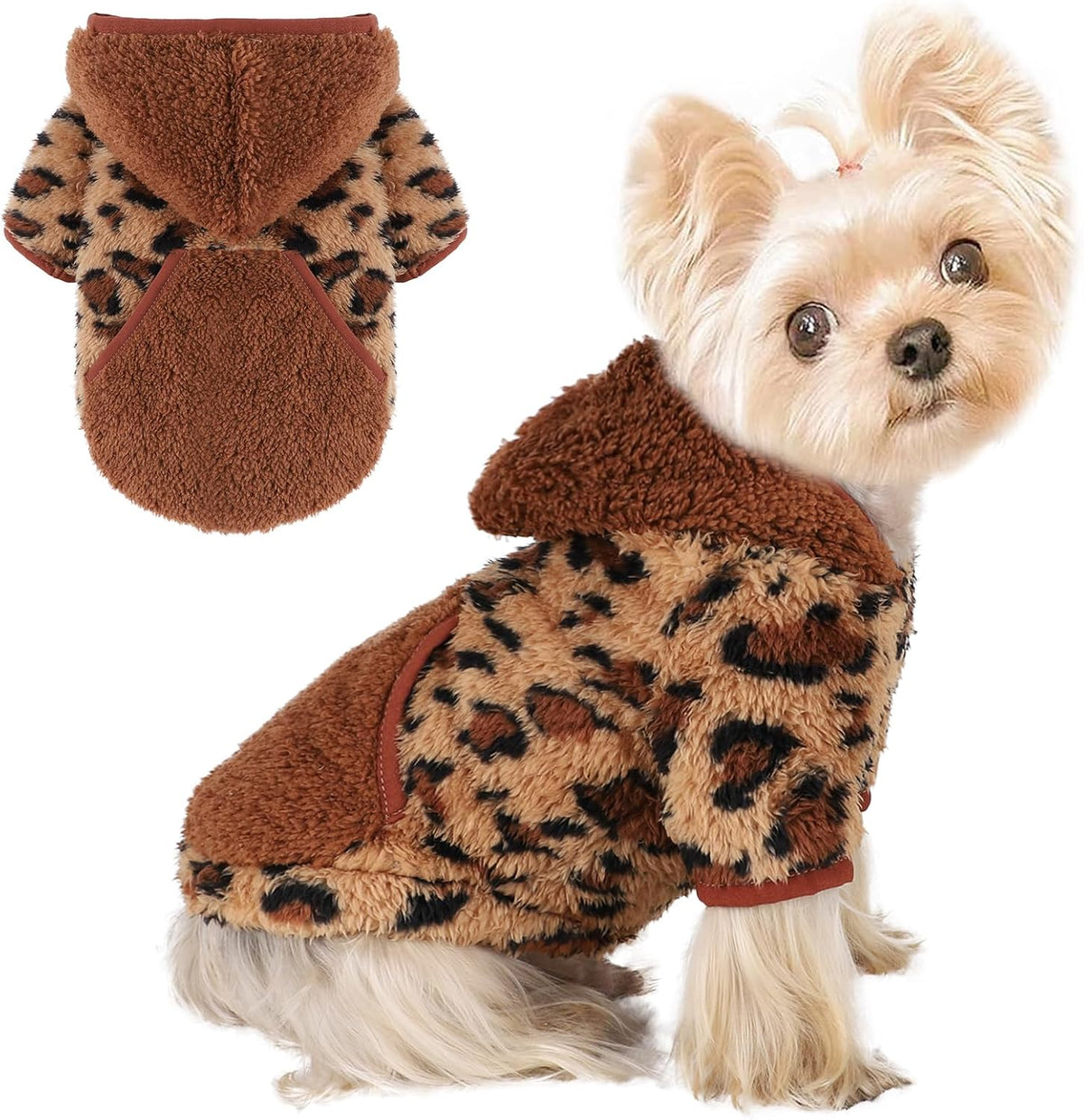 Dog Sweater Dog Winter Clothes for Small Dogs Boy Girl Pet Hoodies Puppy Cold Weather Coats Fall Doggie Sweatshirt for Chihuahua Yorkie Cat Sweater Costumes, Green, M